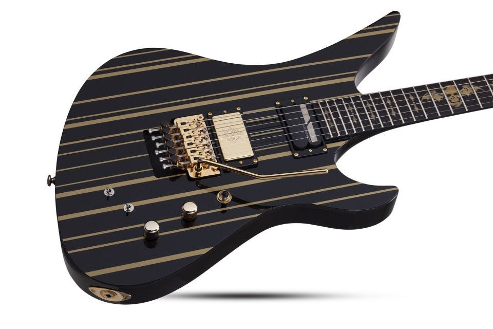 Schecter Synyster Gates Custom S w USA p/u Black/Gold - Fair Deal Music
