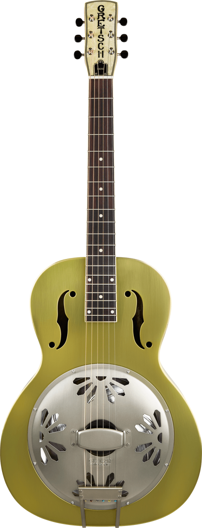 Gretsch G9202 Honey Dipper Special, Brass Body Resonator Guitar, Bell Bronze - Fair Deal Music