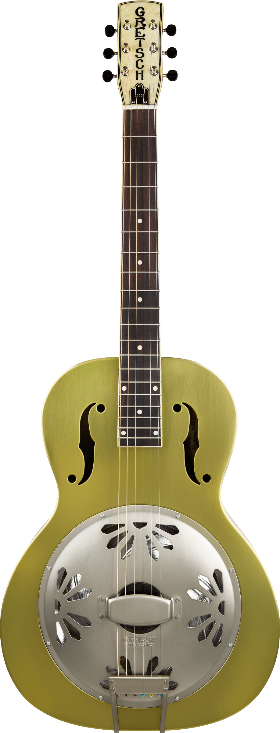 Gretsch G9202 Honey Dipper Special, Brass Body Resonator Guitar, Bell Bronze - Fair Deal Music