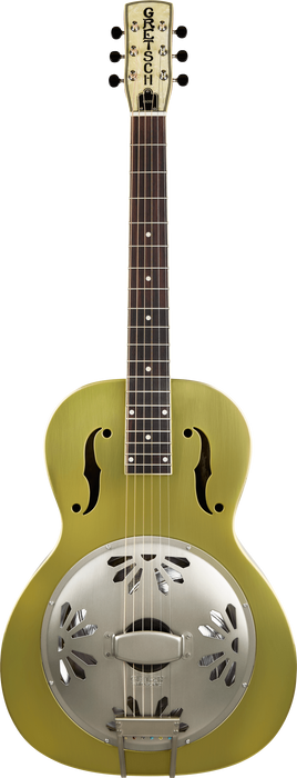 Gretsch G9202 Honey Dipper Special, Brass Body Resonator Guitar, Bell Bronze - Fair Deal Music