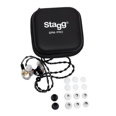 Stagg SPM-PRO BK In-Ear Stage Monitors - Black - Fair Deal Music