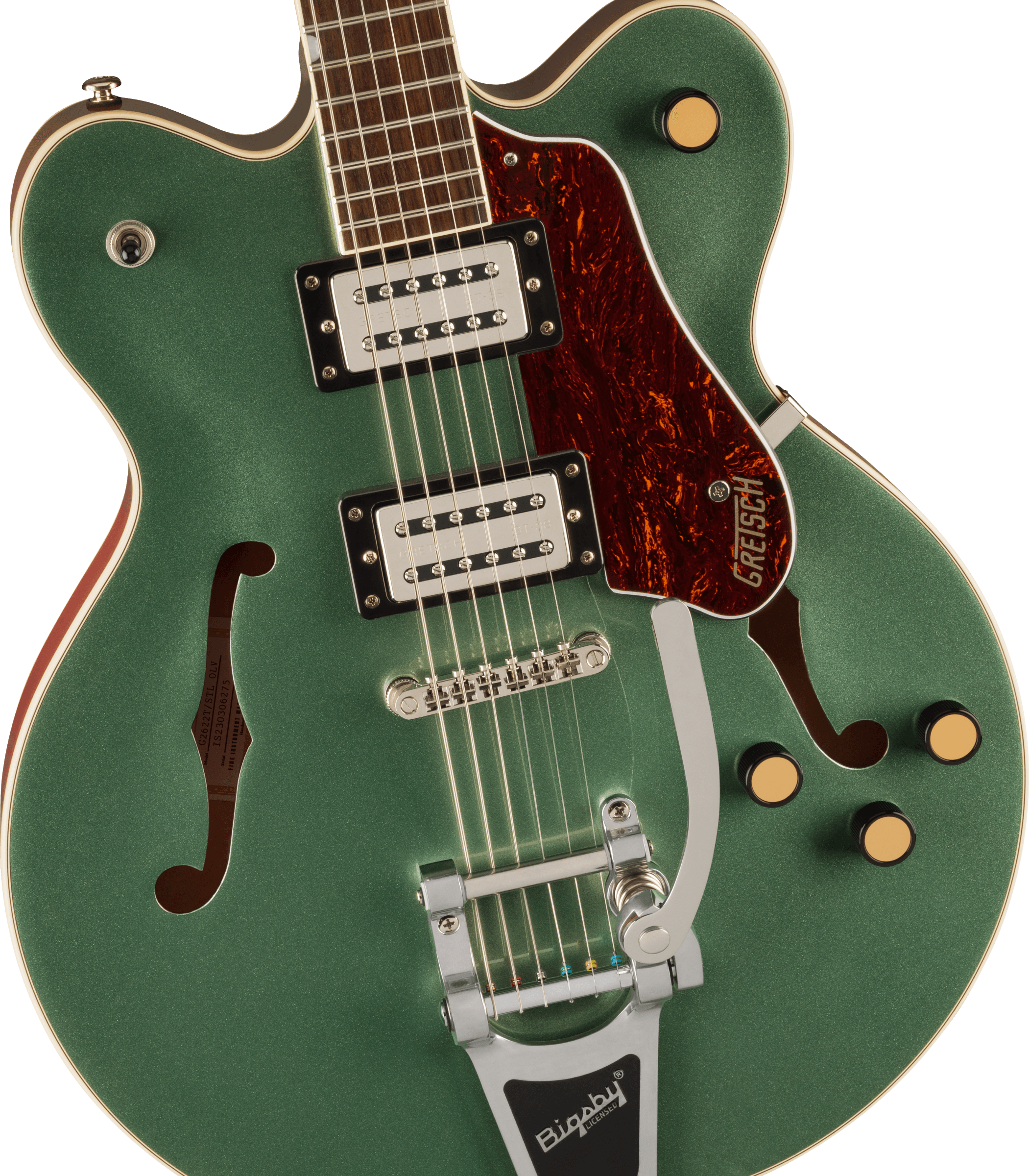 Gretsch G2622T Streamliner Center Block Double-Cut with Bigsby in Steel Olive Electric Guitar - Fair Deal Music