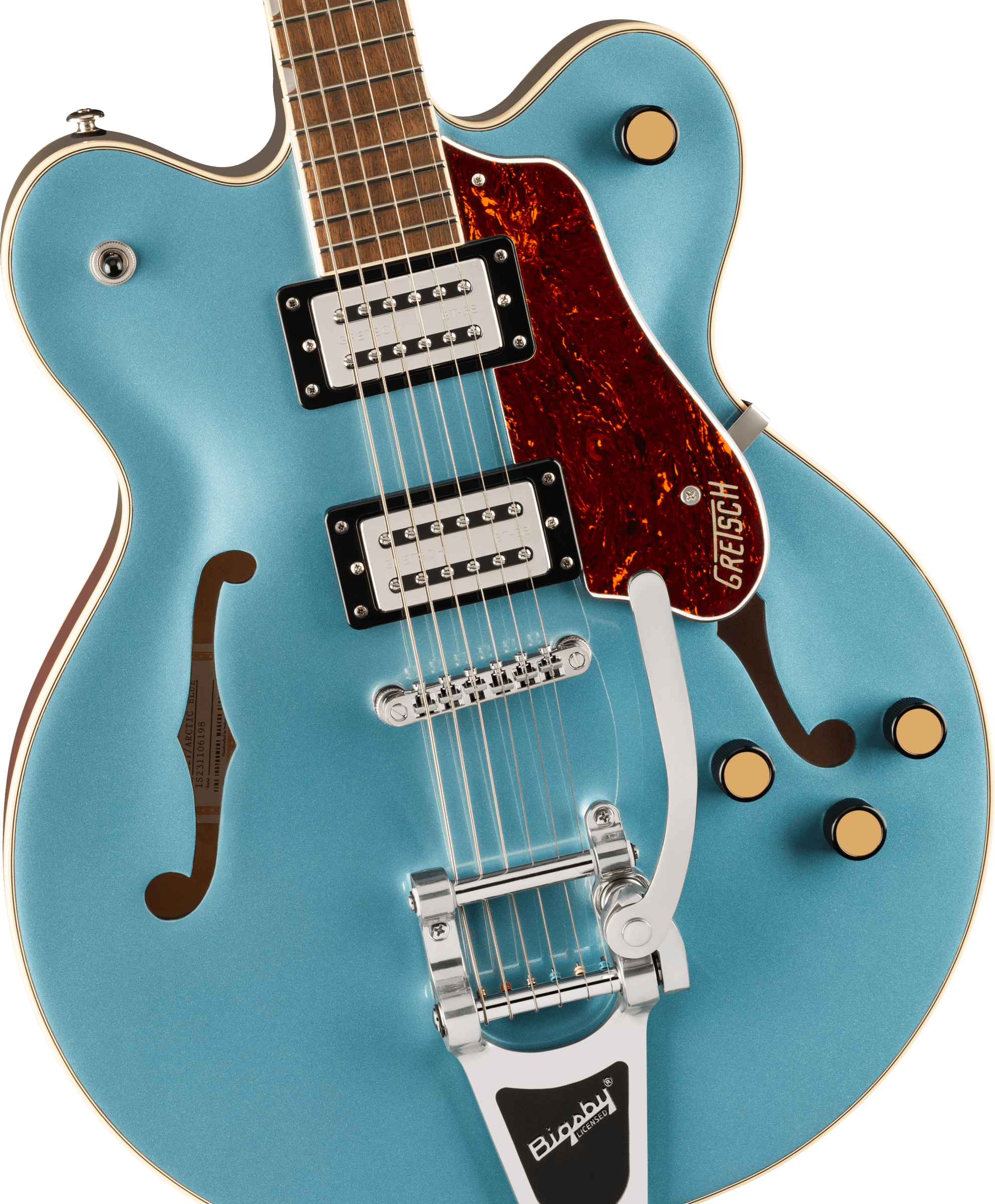 Gretsch G2622T Streamliner™ Center Block Double-Cut with Bigsby®, Laurel Fingerboard, Broad’Tron™ BT-3S Pickups, Arctic Blue - Fair Deal Music