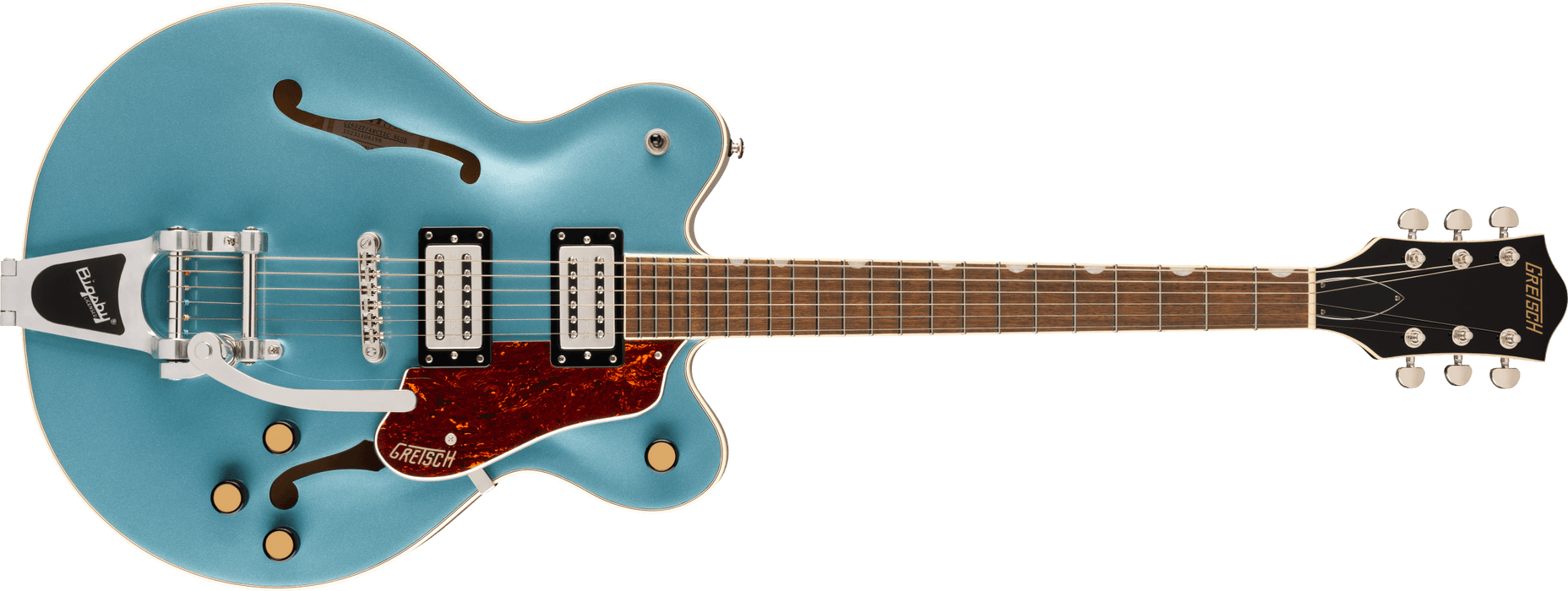 Gretsch G2622T Streamliner™ Center Block Double-Cut with Bigsby®, Laurel Fingerboard, Broad’Tron™ BT-3S Pickups, Arctic Blue - Fair Deal Music