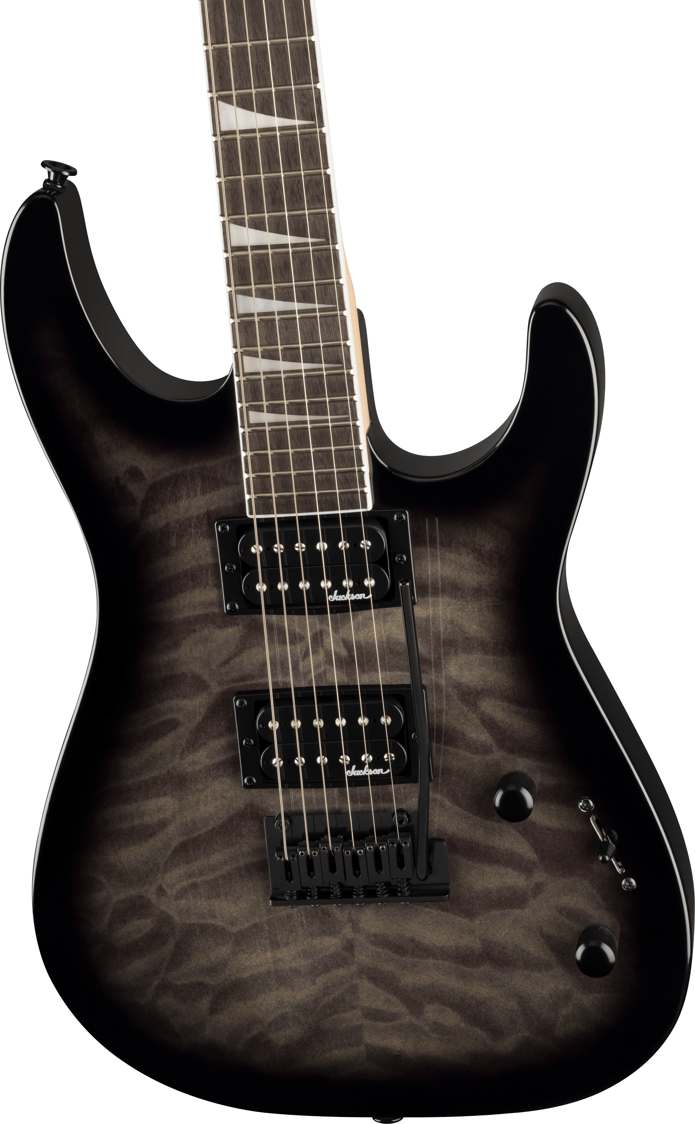 Jackson JS Series Dinky JS20 DKQ 2PT, Transparent Black Burst Electric Guitar - Fair Deal Music