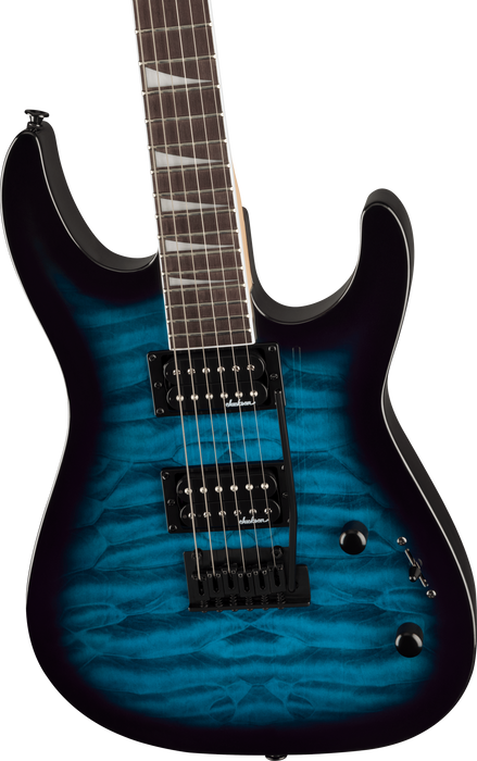 Jackson JS Series Dinky JS20 DKQ 2PT, Transparent Blue Burst Electric Guitar - Fair Deal Music