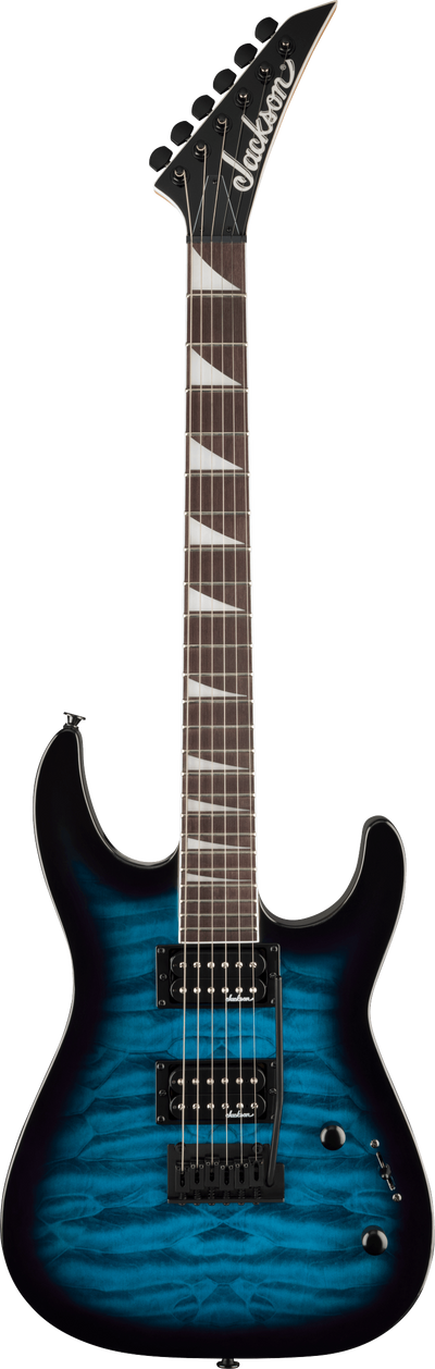 Jackson JS Series Dinky JS20 DKQ 2PT, Transparent Blue Burst Electric Guitar - Fair Deal Music