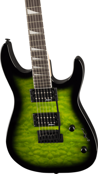Jackson JS Series Dinky JS20 DKQ 2PT, Transparent Green Burst Electric Guitar - Fair Deal Music