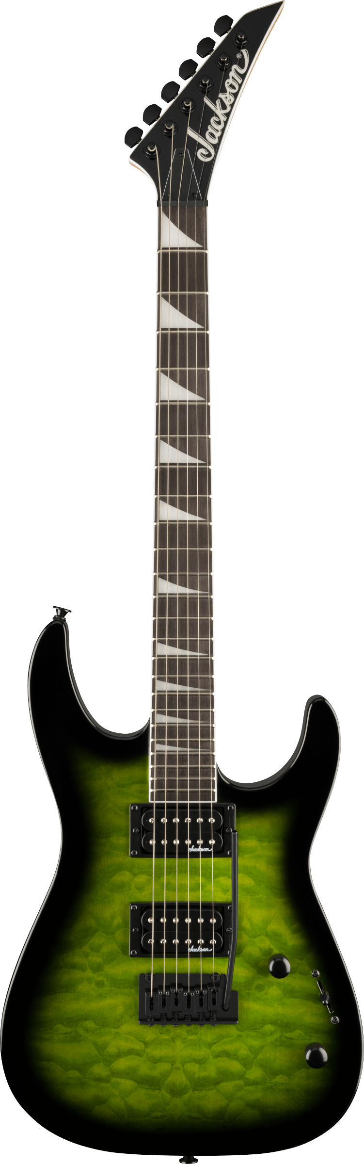 Jackson JS Series Dinky JS20 DKQ 2PT, Transparent Green Burst Electric Guitar - Fair Deal Music