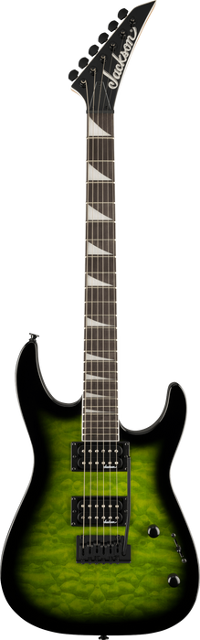 Jackson JS Series Dinky JS20 DKQ 2PT, Transparent Green Burst Electric Guitar - Fair Deal Music