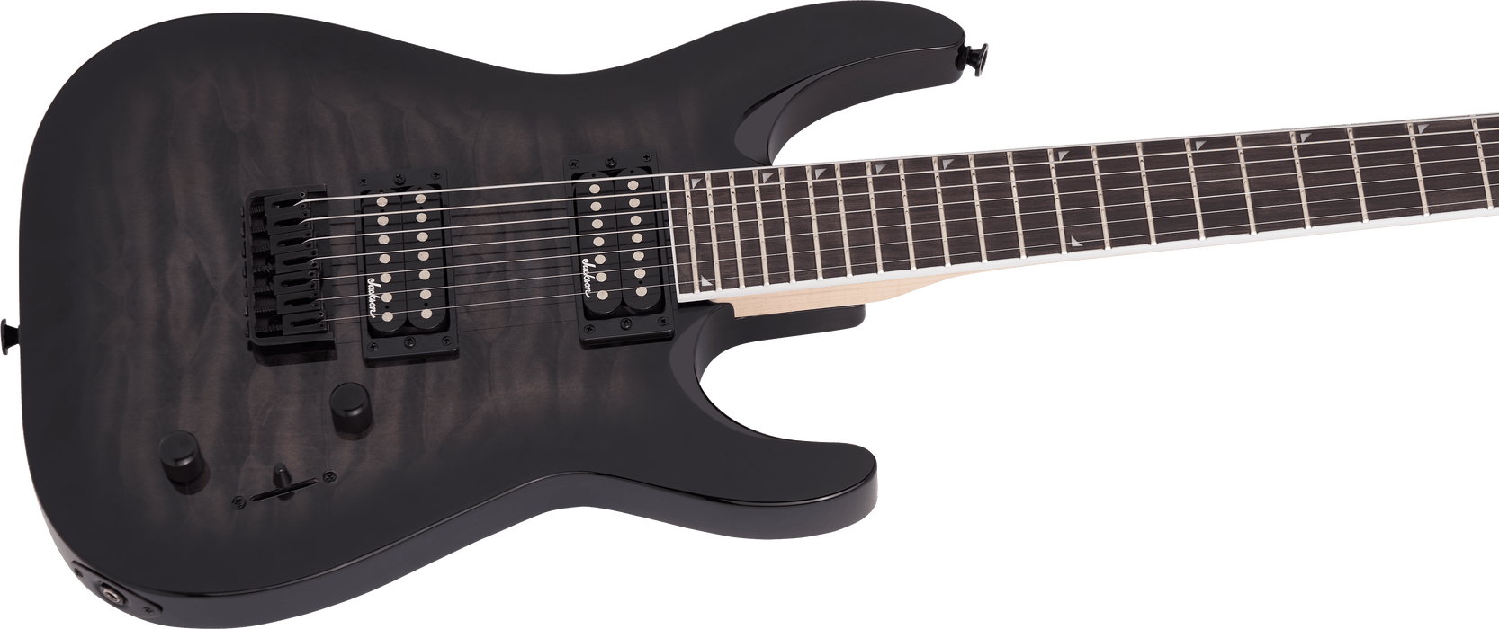 Jackson JS Series Dinky® Arch Top JS22Q-7 DKA HT, Amaranth Fingerboard, Transparent Black Burst - Fair Deal Music