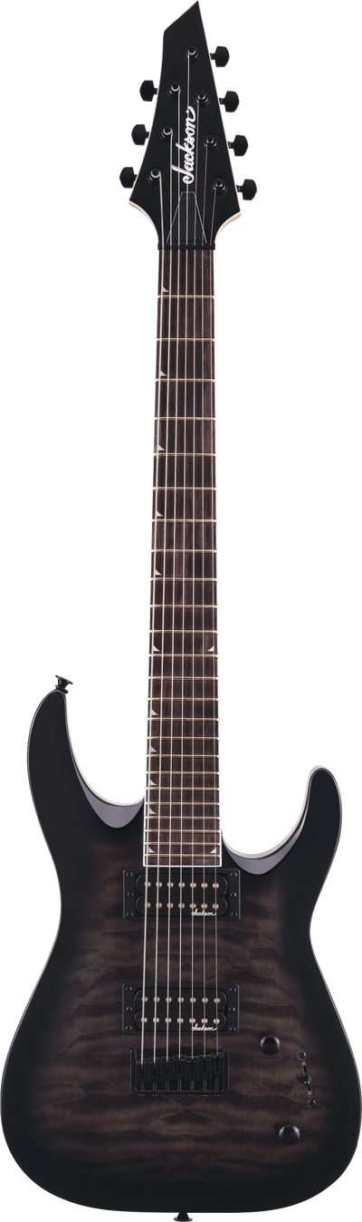 Jackson JS Series Dinky® Arch Top JS22Q-7 DKA HT, Amaranth Fingerboard, Transparent Black Burst - Fair Deal Music