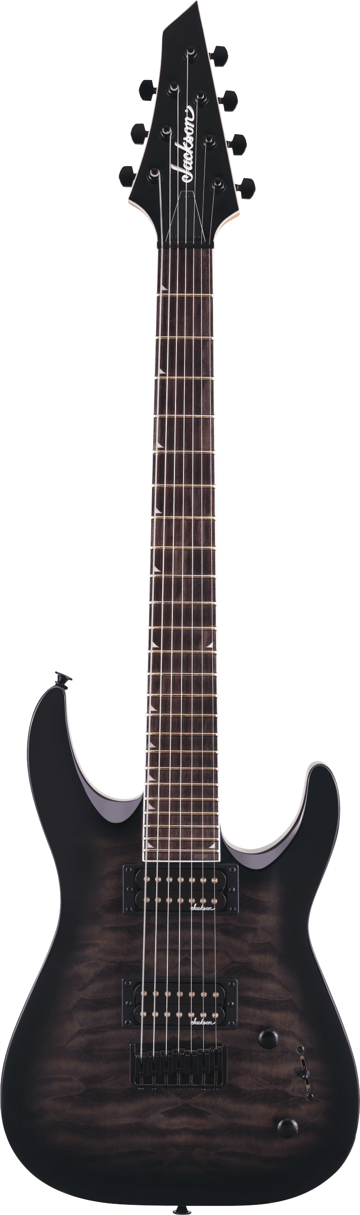 Jackson JS Series Dinky® Arch Top JS22Q-7 DKA HT, Amaranth Fingerboard, Transparent Black Burst - Fair Deal Music