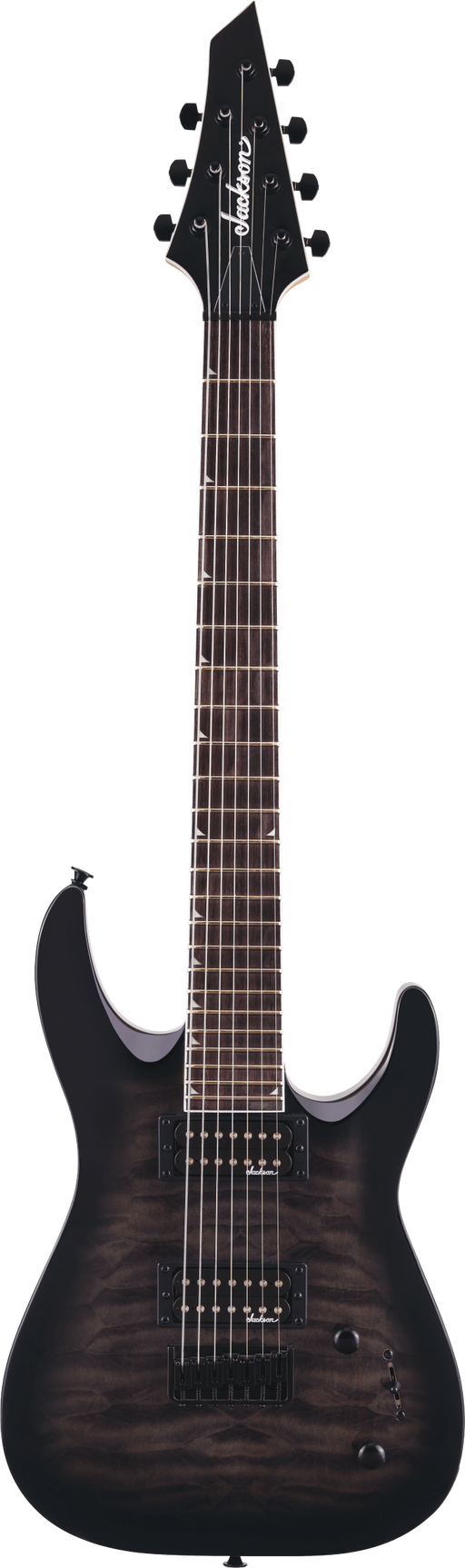 Jackson JS Series Dinky® Arch Top JS22Q-7 DKA HT, Amaranth Fingerboard, Transparent Black Burst - Fair Deal Music