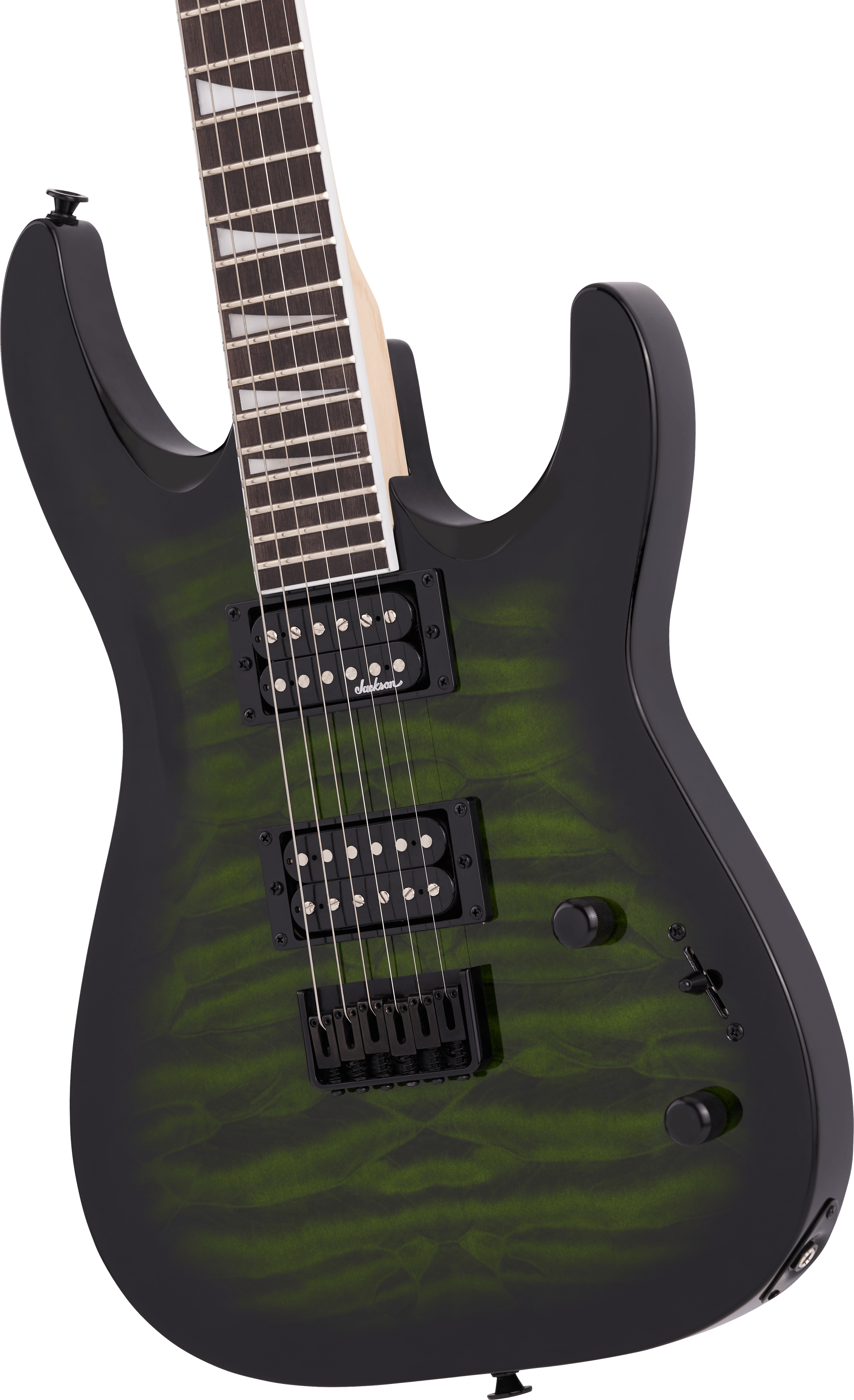 Jackson JS Series Dinky® Arch Top JS32Q DKA HT Transparent Green Burst Electric Guitar - Fair Deal Music