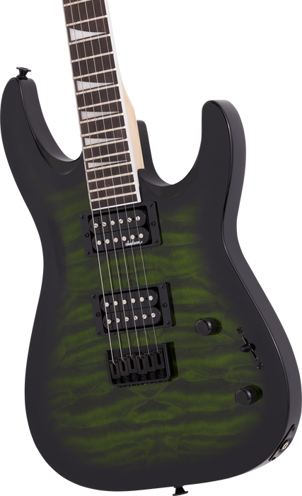 Jackson JS Series Dinky® Arch Top JS32Q DKA HT Transparent Green Burst Electric Guitar - Fair Deal Music