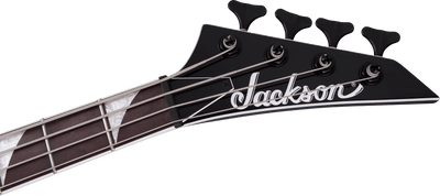 Jackson X Series RRB IV Rhoads Bass, Amaranth Fingerboard, Black with White Pinstripes - Fair Deal Music