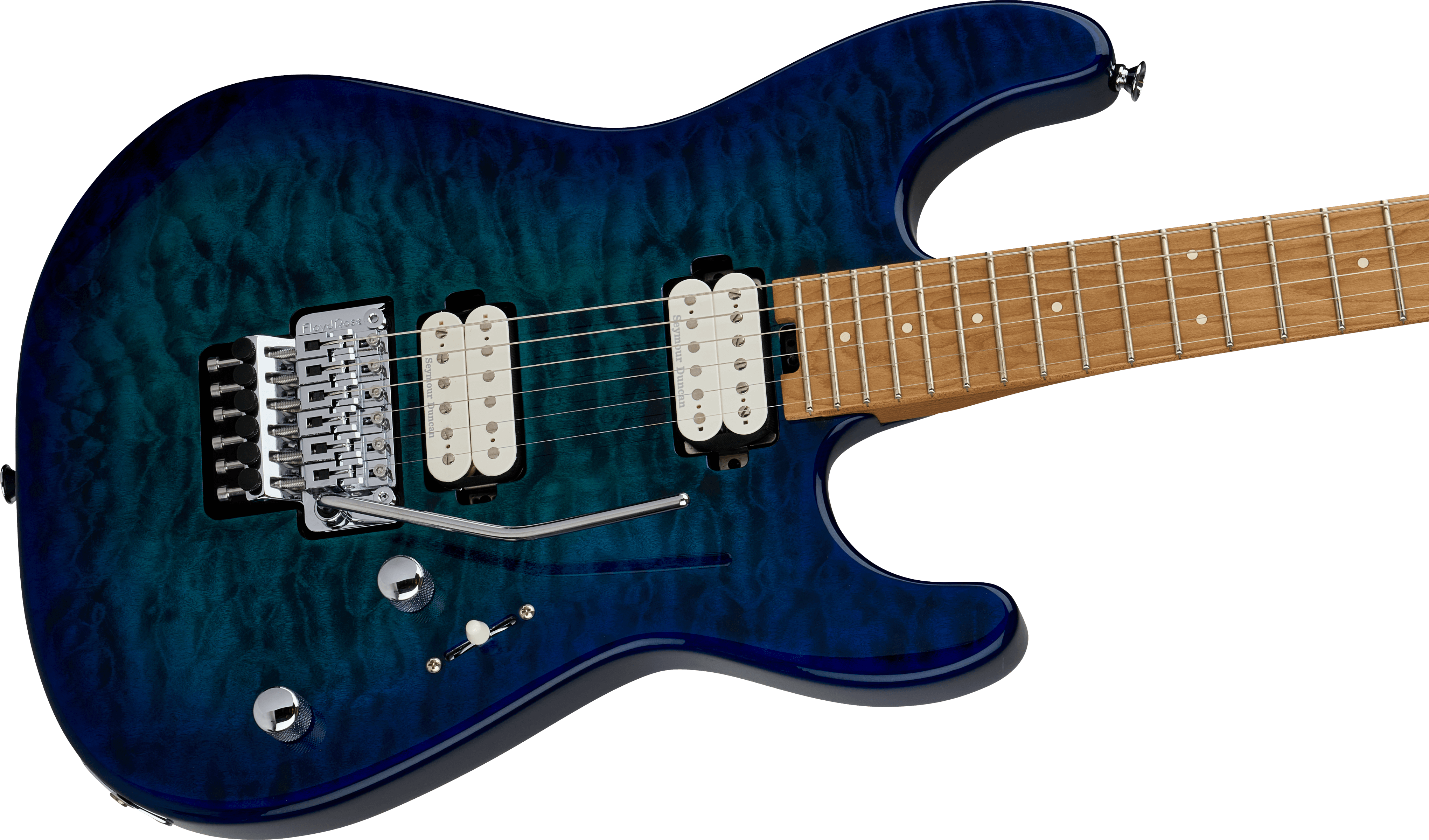 Charvel Pro Mod Plus San Dimas Style 1 HH FR CM in Chlorine Burst, Open Box, Electric Guitar - Fair Deal Music