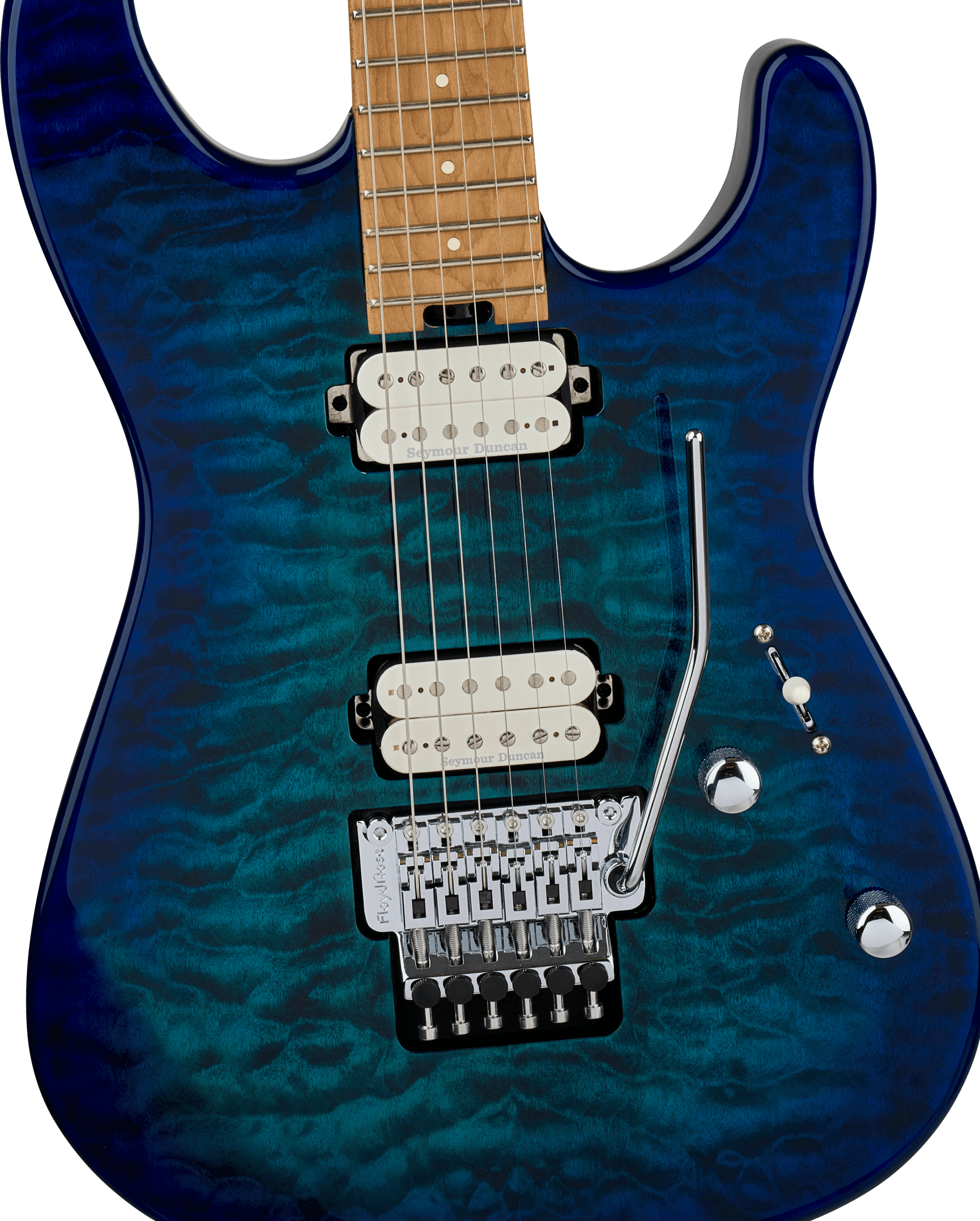 Charvel Pro Mod Plus San Dimas Style 1 HH FR CM in Chlorine Burst, Open Box, Electric Guitar - Fair Deal Music