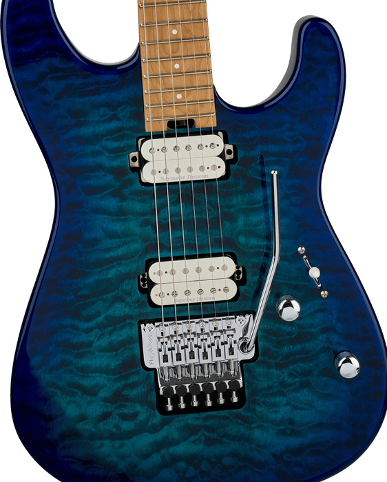 Charvel Pro Mod Plus San Dimas Style 1 HH FR CM in Chlorine Burst, Open Box, Electric Guitar - Fair Deal Music