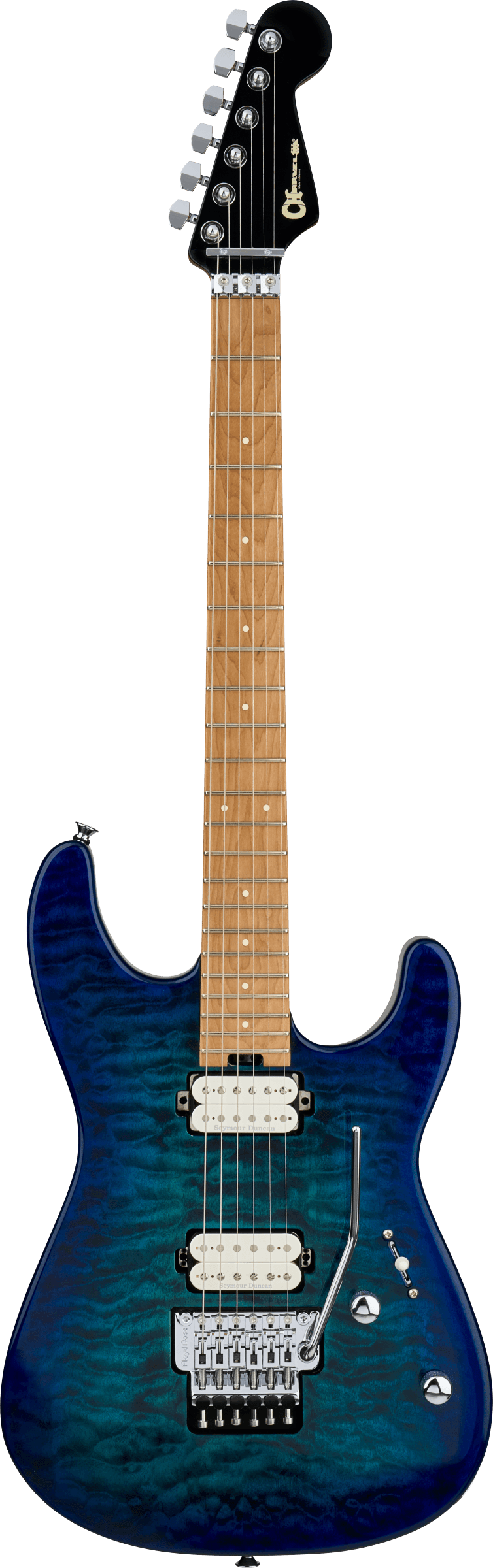 Charvel Pro Mod Plus San Dimas Style 1 HH FR CM in Chlorine Burst, Open Box, Electric Guitar - Fair Deal Music