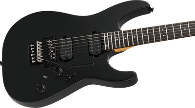 EMBARGO 19/8/2026 Charvel Pro-Mod Plus Dinky® DK24 HH FR EB, Ebony Fingerboard - Satin Black - Fair Deal Music