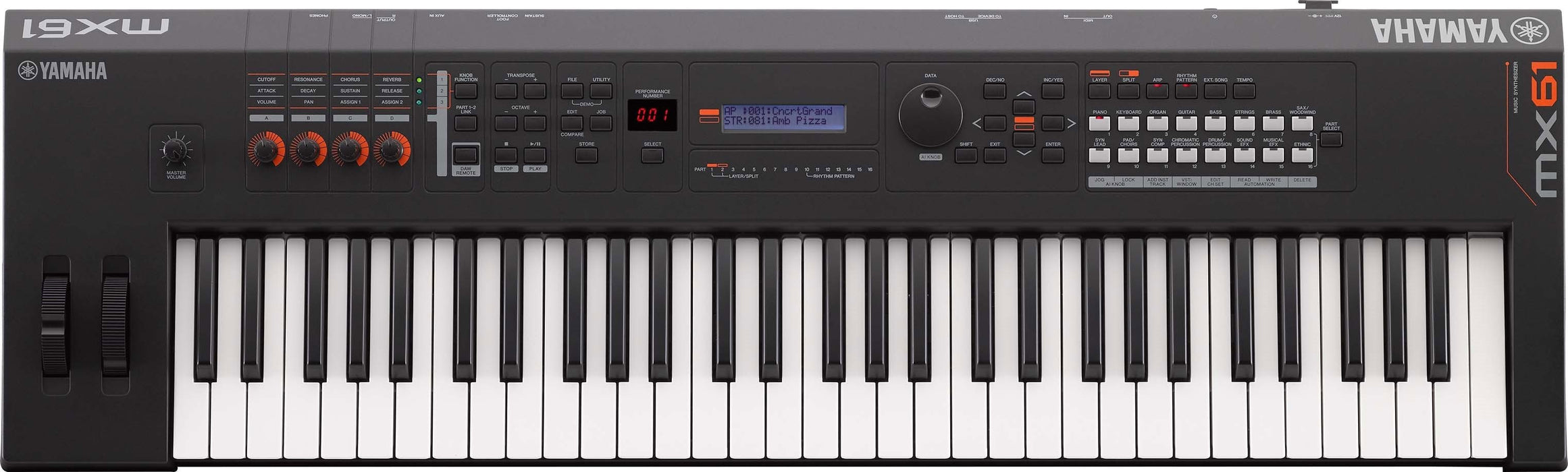 Yamaha MX61 mkII Synthesizer Keyboard Black (Used) - Fair Deal Music