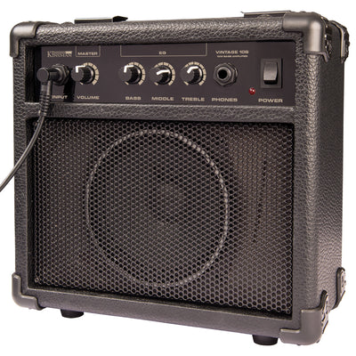 Vintage V40 Coaster Series Bass Guitar Pack ~ Left Hand Boulevard Black - Fair Deal Music