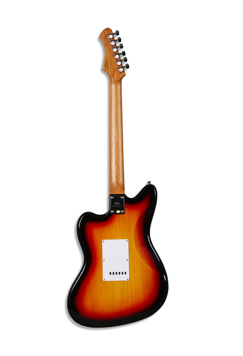 SQOE JM300 Offset-Style Electric Guitar with P90's in Sunburst - Fair Deal Music