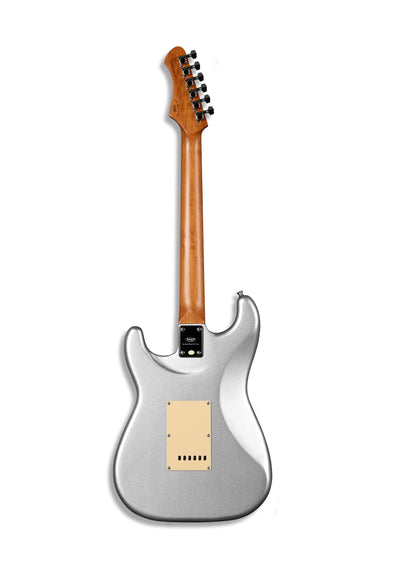 SQOE SEST600 HSS S-Style Electric Guitar Silver - Fair Deal Music