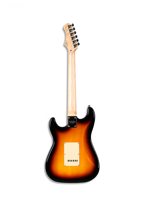 SQOE SEST200 SSS S-Style Electric Guitar Sunburst - Fair Deal Music