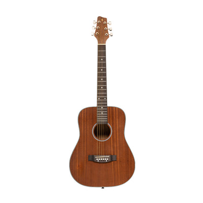 Stagg Acoustic Dreadnought Travel Guitar, Sapele, Natural Finish - Fair Deal Music