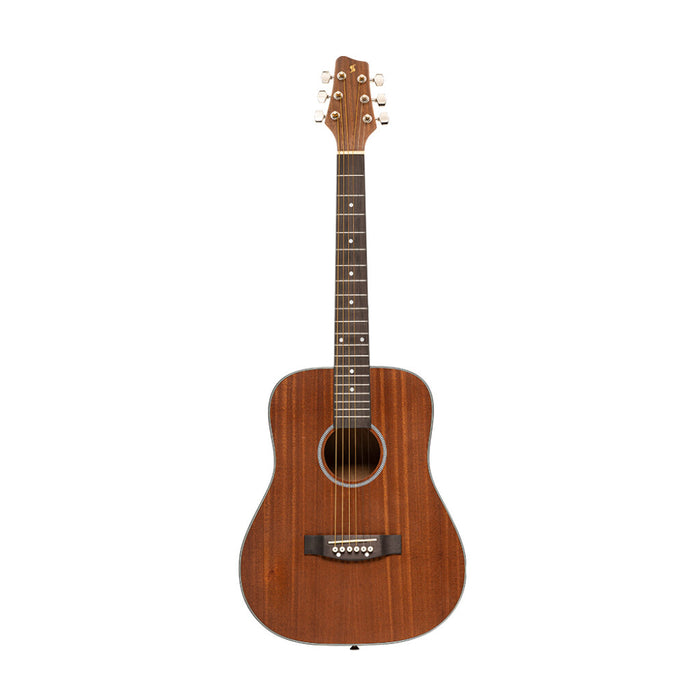 Stagg Acoustic Dreadnought Travel Guitar, Sapele, Natural Finish - Fair Deal Music