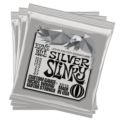 Ernie Ball John Mayer Silver Slinky 10.5-47, 3-Pack Tin - Fair Deal Music
