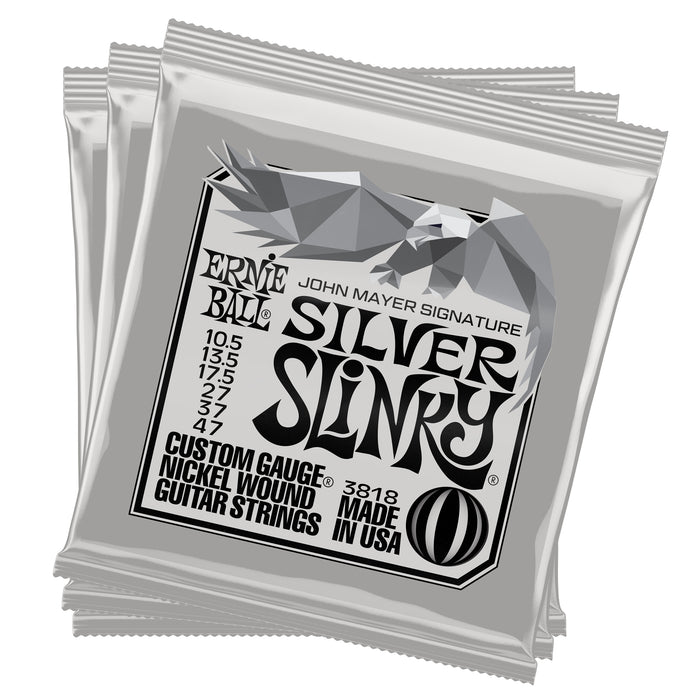 Ernie Ball John Mayer Silver Slinky 10.5-47, 3-Pack Tin - Fair Deal Music