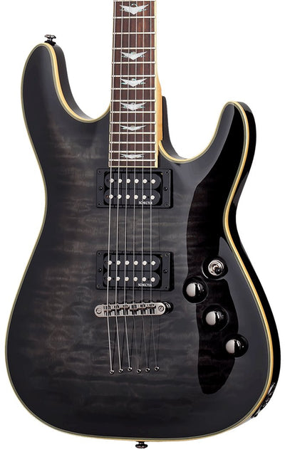 Schecter Omen Extreme-6 in See-Thru Black - Fair Deal Music