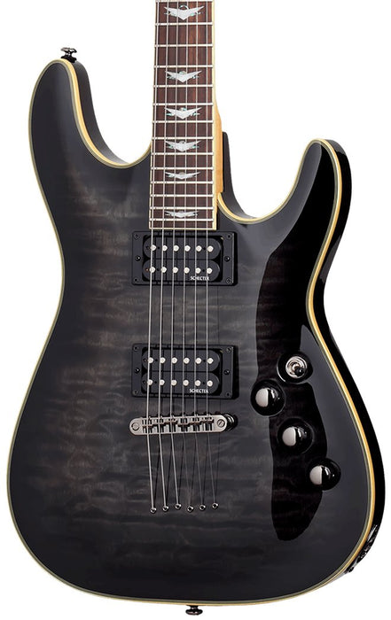 Schecter Omen Extreme-6 in See-Thru Black - Fair Deal Music