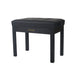 Adjustable Piano Bench with Buttoned Top in Satin Black - Fair Deal Music