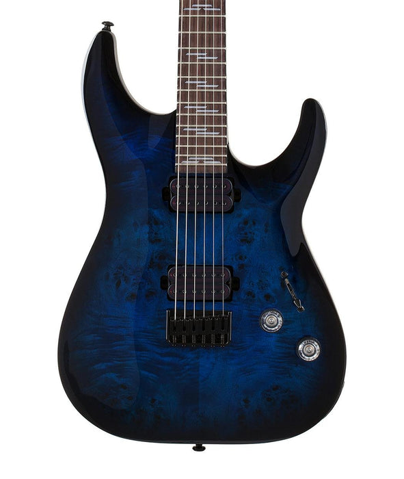 Schecter Omen Elite-6 in See Thru Blue Burst - Fair Deal Music
