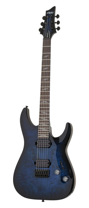 Schecter Omen Elite-6 in See Thru Blue Burst - Fair Deal Music