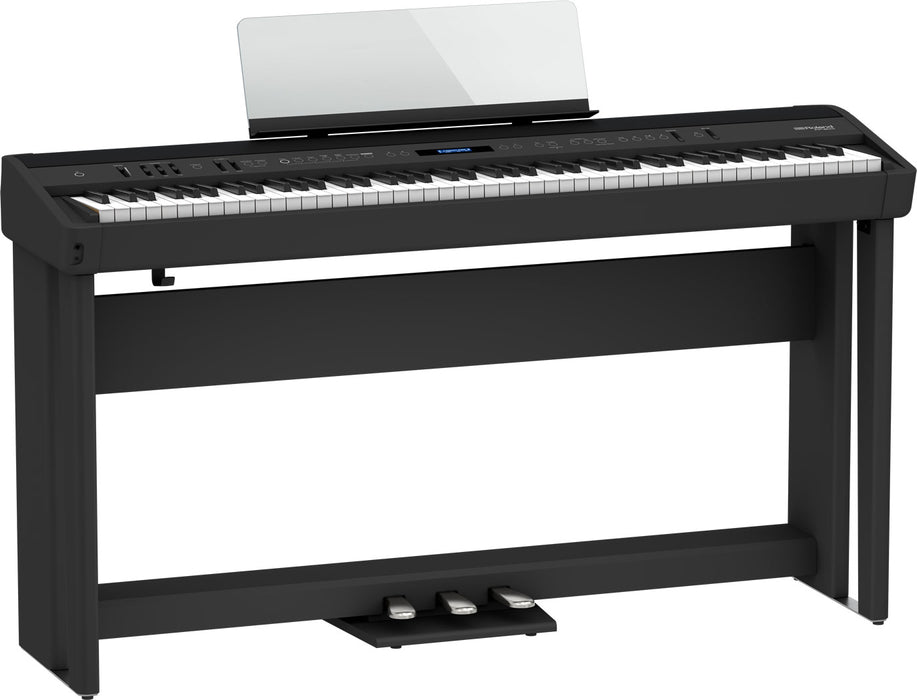 Roland FP-90X-BK Premium Piano in Black with Stand and Pedal Unit (Showroom Model) - Fair Deal Music