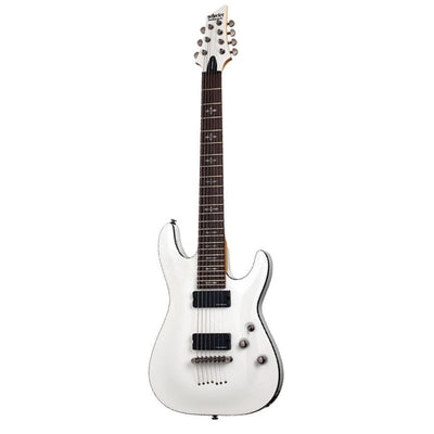 Schecter Demon-7 Electric Guitar, Vintage White - Fair Deal Music