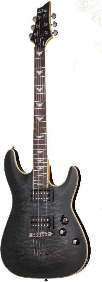 Schecter Omen Extreme-6 in See-Thru Black - Fair Deal Music