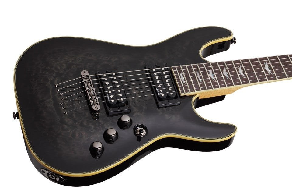 Schecter Omen Extreme-7 See-Thru Black | Fair Deal Music
