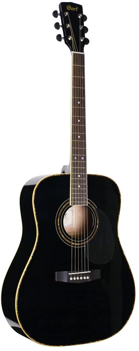 Cort AD880 Dreadnought Acoustic Guitar Black, Ex Display - Fair Deal Music