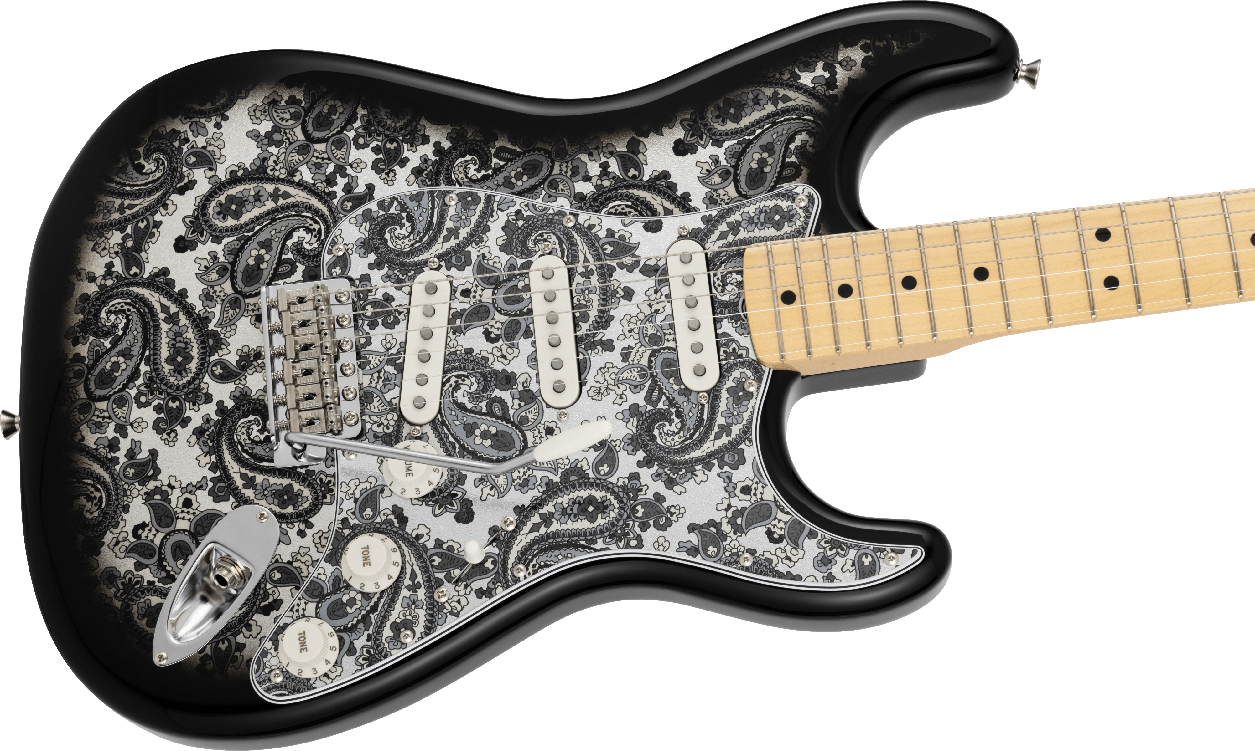 Fender Made in Japan Limited Stratocaster Black Paisley Electric Guitar - Fair Deal Music