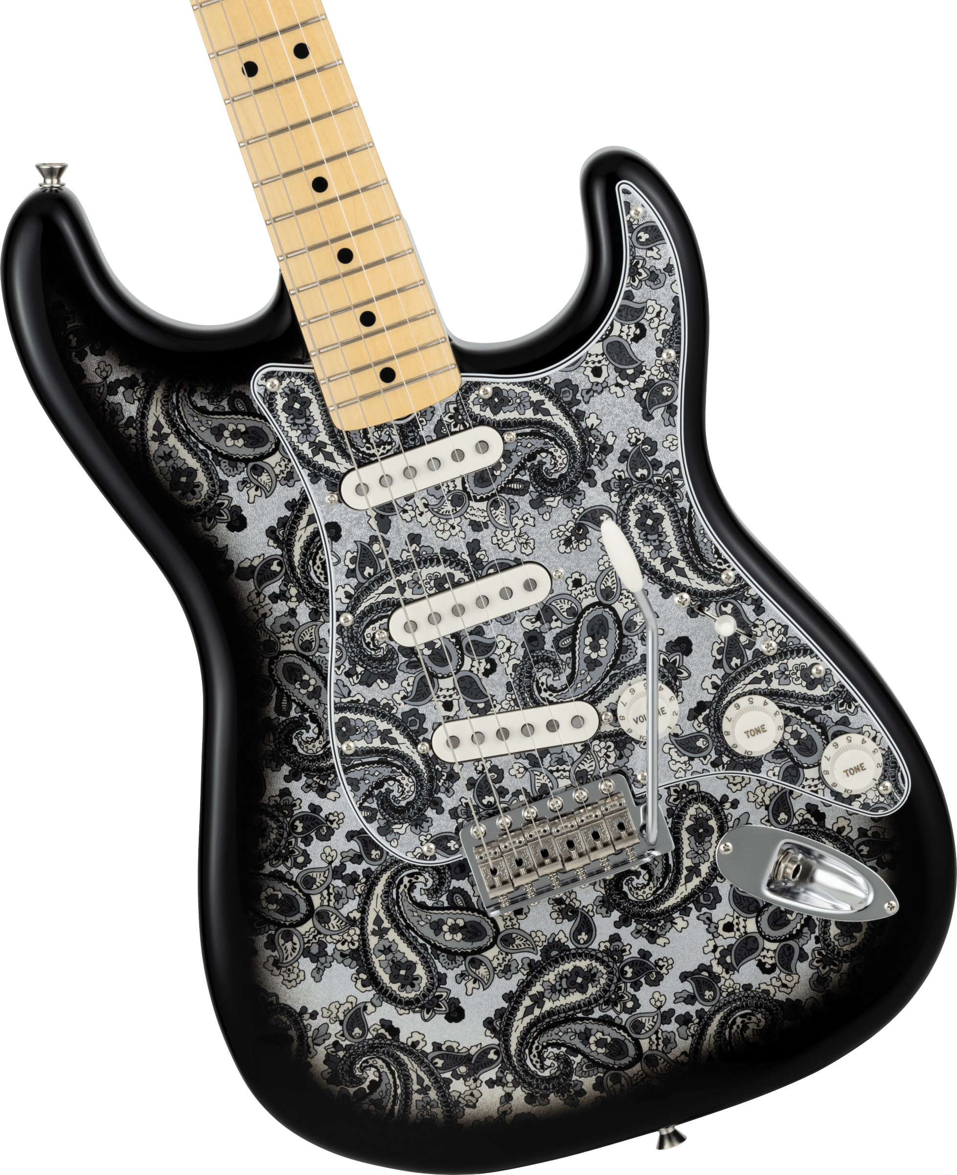 Fender Made in Japan Limited Stratocaster Black Paisley Electric Guitar - Fair Deal Music