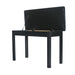 Duet Piano Bench with Storage and Buttoned Top in Satin Black - Fair Deal Music