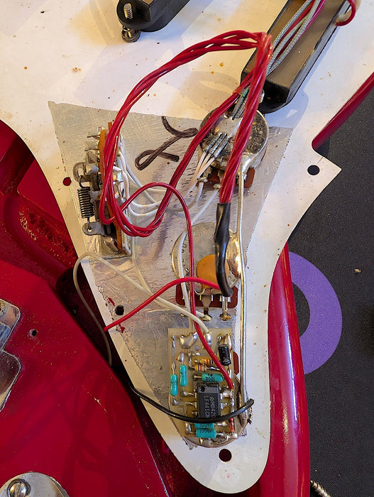1974 Fender Stratocaster Over-sprayed in Red Electric Guitar, (Used) - Fair Deal Music