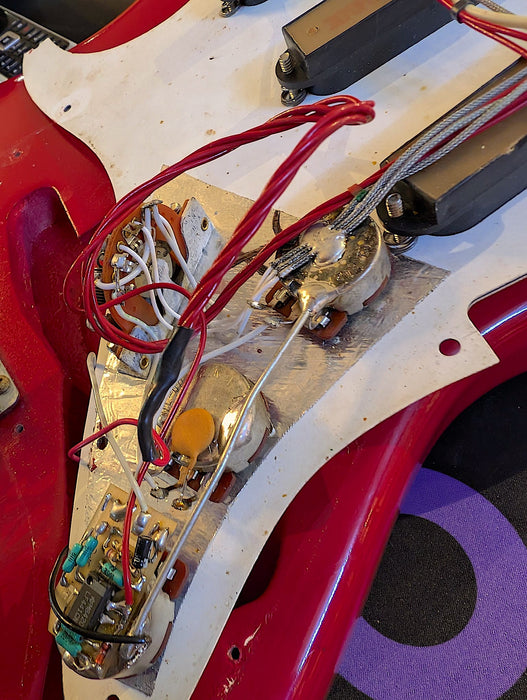 1974 Fender Stratocaster Over-sprayed in Red Electric Guitar, (Used) - Fair Deal Music
